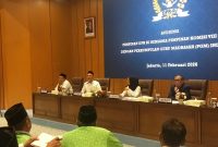 Ketua Komisi VIII DPR RI Marwan Dasopang dengan jajaran dan Wakil Ketua DPR RI Sari Yuliati, saat menerima perwakilan dari Perkumpulan Guru Madrasah, di Kompleks Parlemen, Senayan, Jakarta, pada Rabu (11/2/2026).