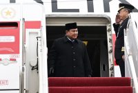 Presiden Republik Indonesia Prabowo Subianto tiba di Amerika Serikat (AS) pada Selasa (17/2/2026) pukul 11.55 waktu setempat. (Dok. Biro Pers, Media, dan Informasi Sekretariat Presiden)