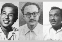 Tiga tokoh NU dari kiri ke kanan, Djamaludin Malik, Usmar Ismail, dan Asrul Sani (Dok NU Online)