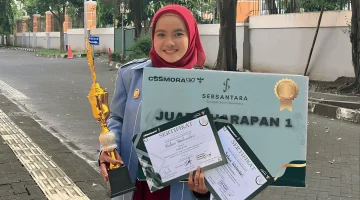 Foto Salwa Wulandari Juara harapan Da'i Muda Se Jawa
