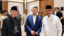 Ketua Umum PBNU KH Yahya Cholil Staquf bersama Menlu Sugiono dan Ketua MPR Ahmad Muzani bertolak ke Iran untuk memberikan penghormatan kepada almarhum Sayyid Ali Khamenei. (Foto: dok NUONLINE)