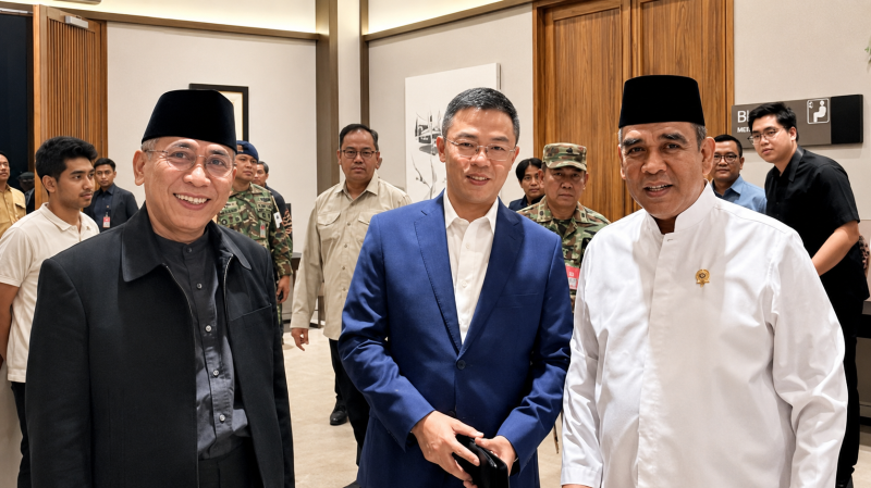 Ketua Umum PBNU KH Yahya Cholil Staquf bersama Menlu Sugiono dan Ketua MPR Ahmad Muzani bertolak ke Iran untuk memberikan penghormatan kepada almarhum Sayyid Ali Khamenei. (Foto: dok NUONLINE)