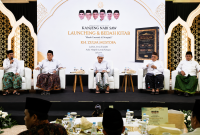 Peluncuran kitab karya terbarunya berjudul Ithafu Ummati Al-Muqtafa pada Jumat (10/7/2026) malam di Aula Masjid Sunda Kelapa, Menteng, Jakarta Pusat. (Foto: Dok. NU Online)