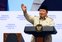 Presiden RI Prabowo Subianto saat berpidato dalam peringatan Hari Koperasi ke-79 di Indonesia Arena, Senayan, Jakarta, Minggu (12/7/2026). (Dok. Sekretariat Presiden)