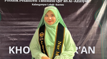 Foto Santri Pondok Pesantren Tahfidzul Qur'an Al Aziziyah. Jadi Delegasi International Conference Santri Mendunia (Dok: Pribadi)