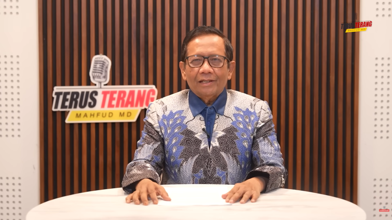 Tangkapan layar Mahfud MD di Chanel Youtube Mahfud MD Official Terus Terang